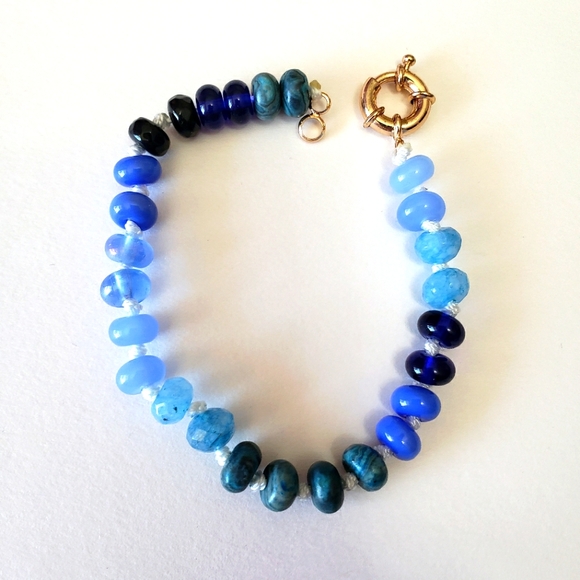 New Trendy Natural Stone Bracelet For Women Colorful Boho Luxury Design - Picture 2 of 5